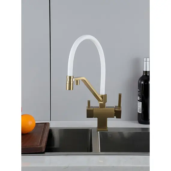 Смеситель для кухни гибкий излив с фильтром для воды Gappo G4395-63, изображение 10