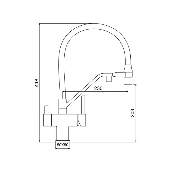 Смеситель для кухни гибкий излив с фильтром для воды Gappo G4395-63, изображение 7