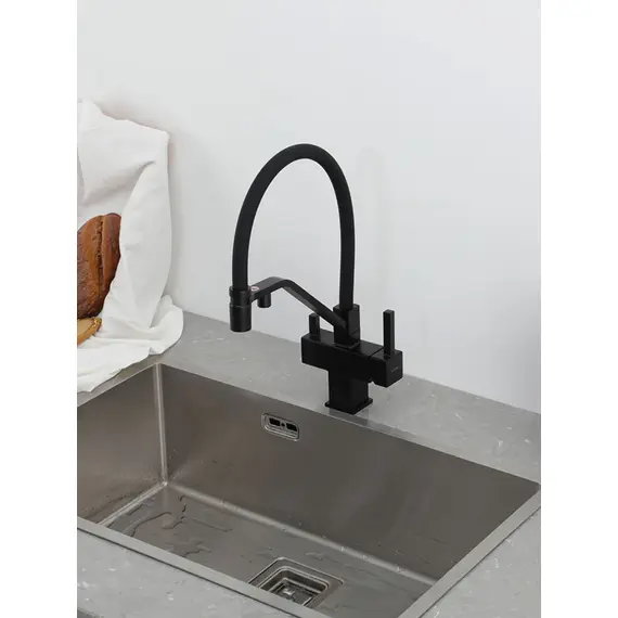 Смеситель для кухни гибкий излив с фильтром для воды Gappo G4395-66, изображение 16