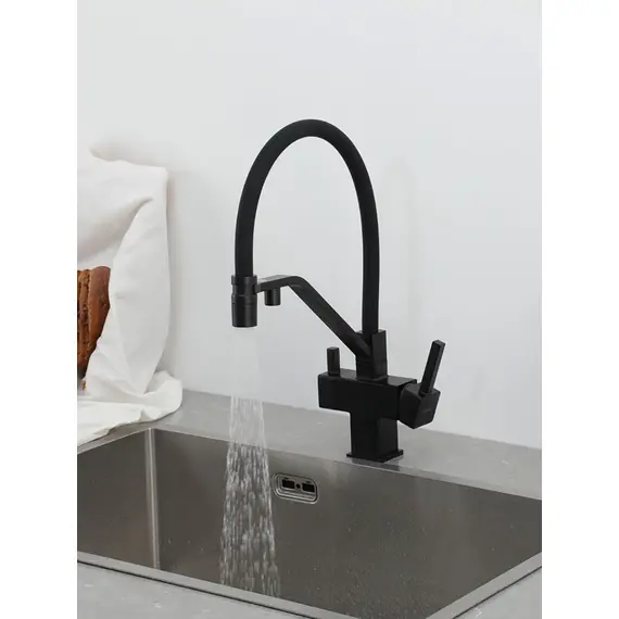 Смеситель для кухни гибкий излив с фильтром для воды Gappo G4395-66, изображение 13