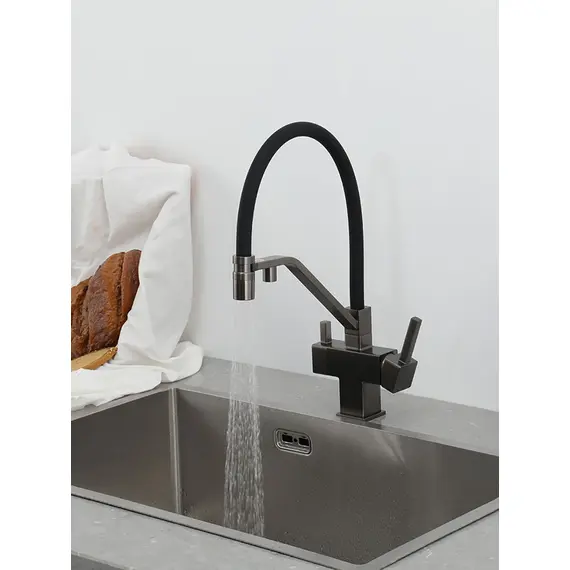 Смеситель для кухни гибкий излив с фильтром для воды Gappo G4395-69