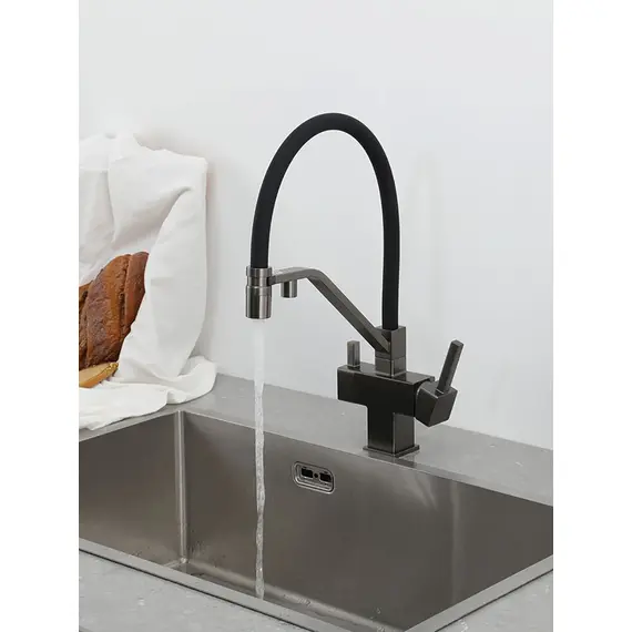 Смеситель для кухни гибкий излив с фильтром для воды Gappo G4395-69, изображение 18