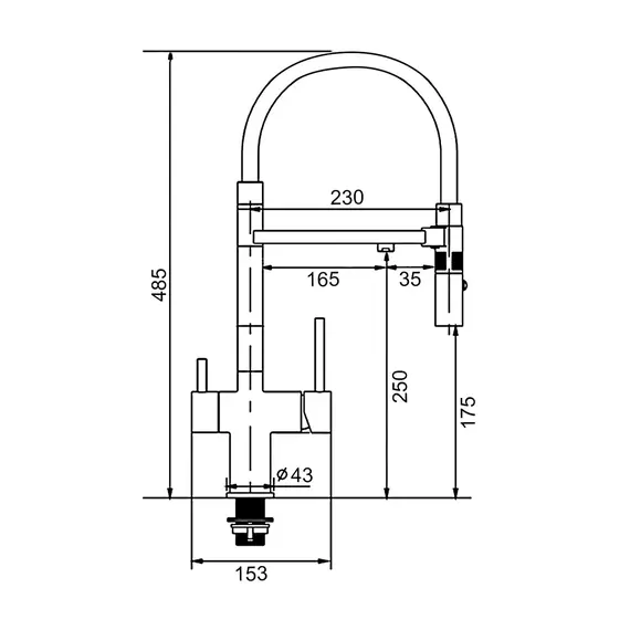 Смеситель для кухни гибкий излив с фильтром для воды Gappo G4397-83, изображение 9