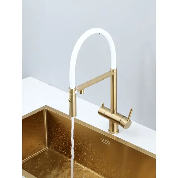 Смеситель для кухни гибкий излив с фильтром для воды Gappo G4397-83, изображение 7