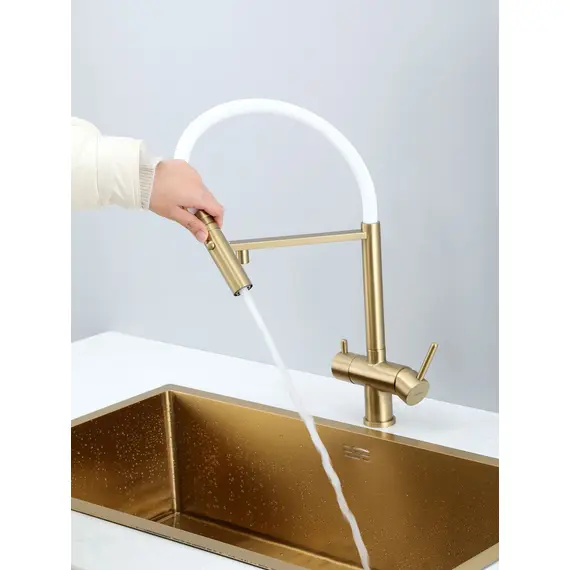 Смеситель для кухни гибкий излив с фильтром для воды Gappo G4397-83, изображение 12