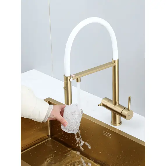 Смеситель для кухни гибкий излив с фильтром для воды Gappo G4397-83, изображение 13