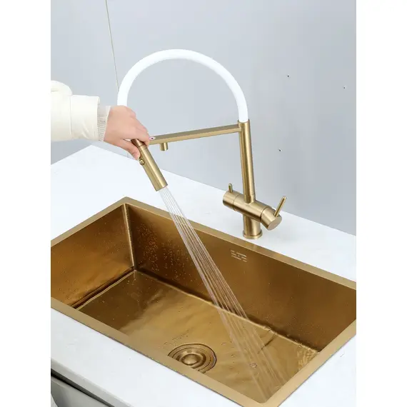 Смеситель для кухни гибкий излив с фильтром для воды Gappo G4397-83, изображение 3