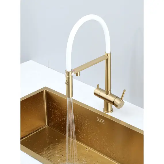 Смеситель для кухни гибкий излив с фильтром для воды Gappo G4397-83