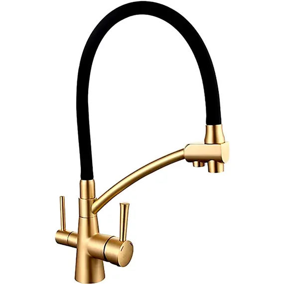 Смеситель для кухни гибкий излив с фильтром для воды Gappo G4398-1, изображение 8