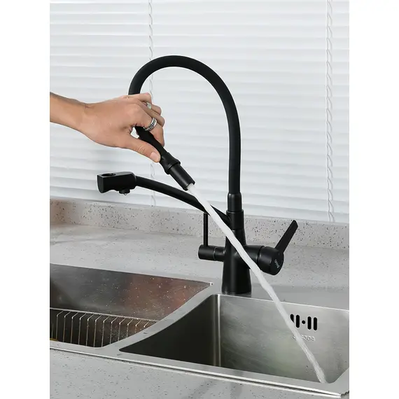 Смеситель для кухни с гибким изливом и фильтром Gappo G4398-16, изображение 10