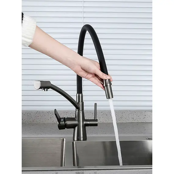 Смеситель для кухни гибкий излив с фильтром для воды Gappo G4398-19, изображение 4