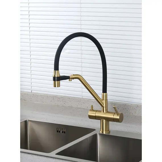 Смеситель для кухни гибкий излив с фильтром для воды Gappo G4398-83, изображение 20