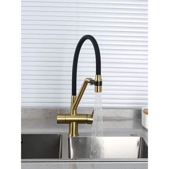 Смеситель для кухни гибкий излив с фильтром для воды Gappo G4398-83, изображение 2