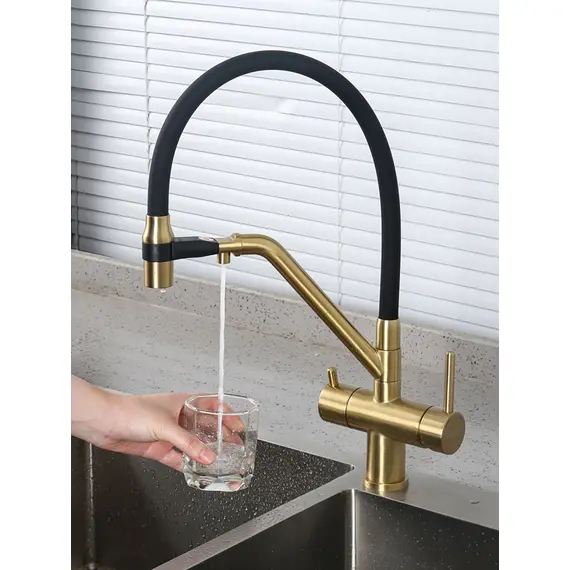 Смеситель для кухни гибкий излив с фильтром для воды Gappo G4398-83, изображение 6