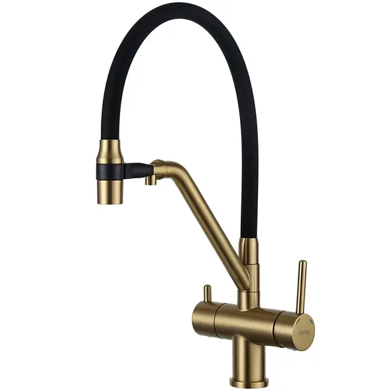 Смеситель для кухни гибкий излив с фильтром для воды Gappo G4398-83, изображение 4