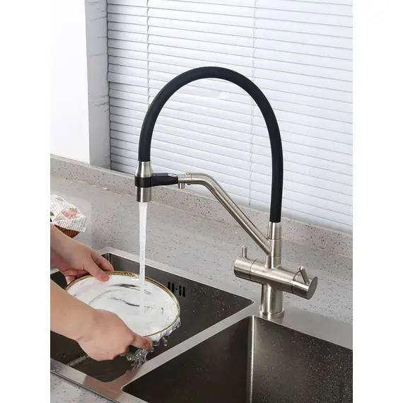 Смеситель для кухни гибкий излив с фильтром для воды Gappo G4398-85, изображение 16