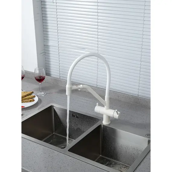 Смеситель для кухни гибкий излив с фильтром для воды Gappo G4398-88, изображение 9
