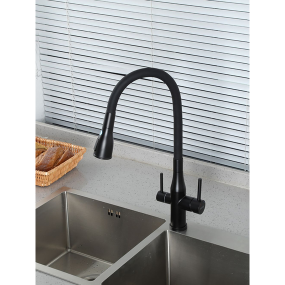 Смеситель для кухни с гибким изливом и фильтром Gappo G4399-66