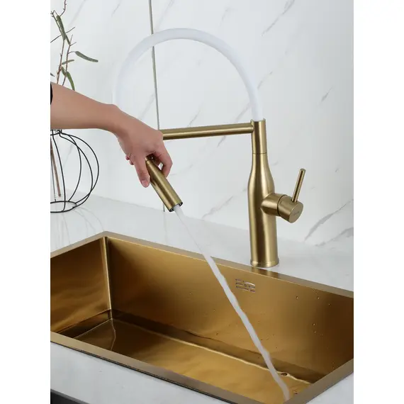 Смеситель для кухни с гибким изливом шлангом и душем Gappo G4098-23, изображение 18