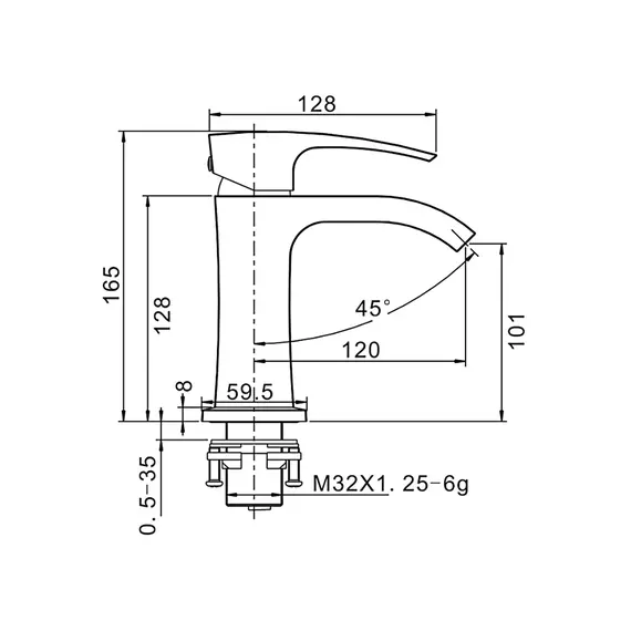 Смеситель для раковины умывальника в ванну / ванную Gappo G1007-4 Смеситель для раковины умывальника в ванну / ванную Gappo G1007-4