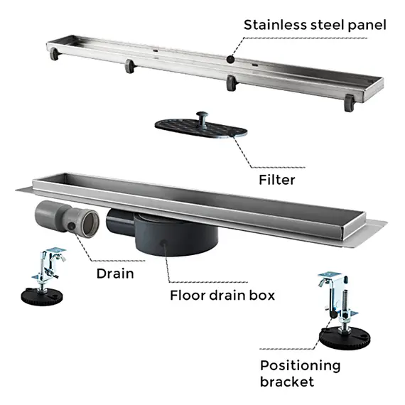 Душевой трап (сухой затвор) Gappo G85007-4, изображение 9