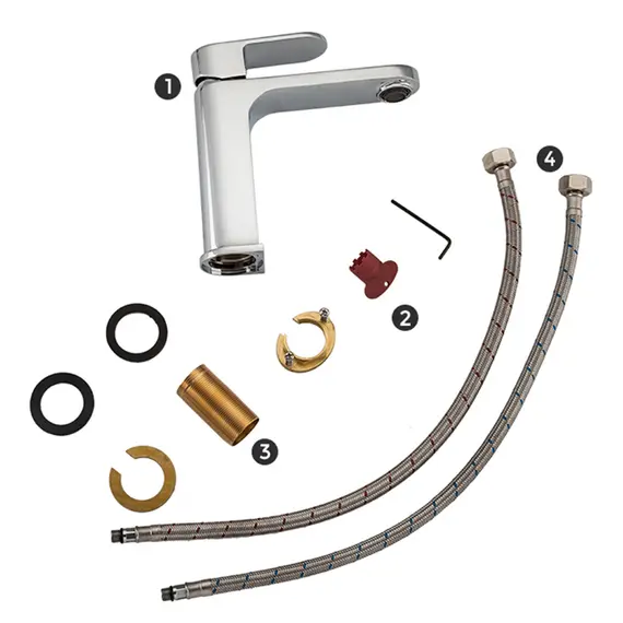 Смеситель для раковины умывальника в ванну / ванную Gappo G1083, изображение 7