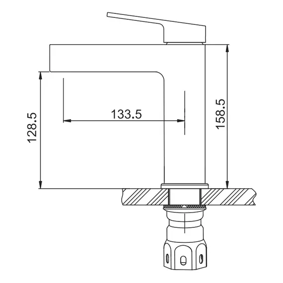 Смеситель для раковины умывальника в ванну / ванную Gappo G1099-39, изображение 2