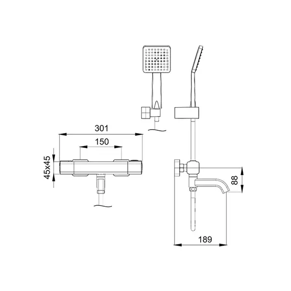 Смеситель для ванны с термостатом Gappo G3291, изображение 6