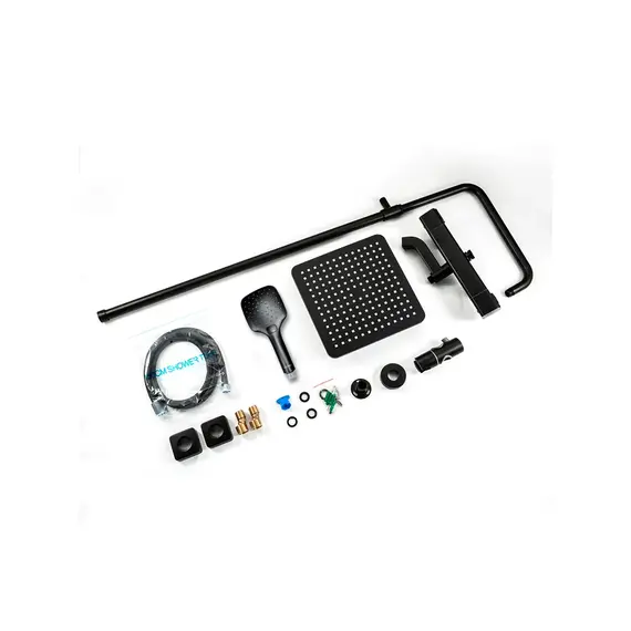 Душевая система с тропическим душем и термостатом Gappo G2491-6, Название цвета: Черный, изображение 10 Душевая система с тропическим душем и термостатом Gappo G2491-6, Название цвета: Черный, изображение 10