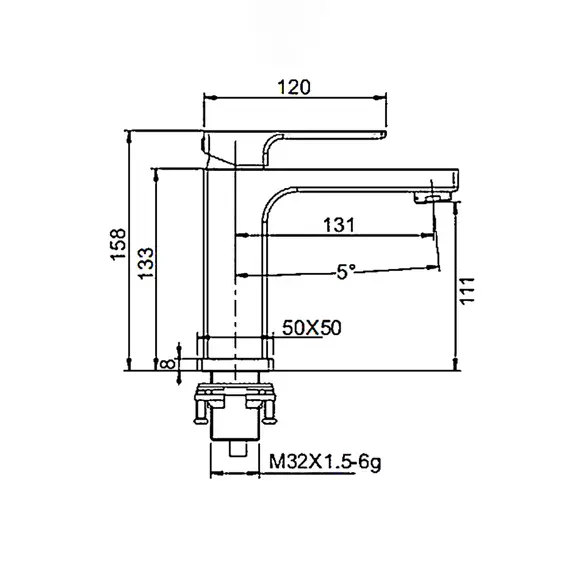 Смеситель для раковины умывальника в ванну / ванную Gappo G1018, изображение 5