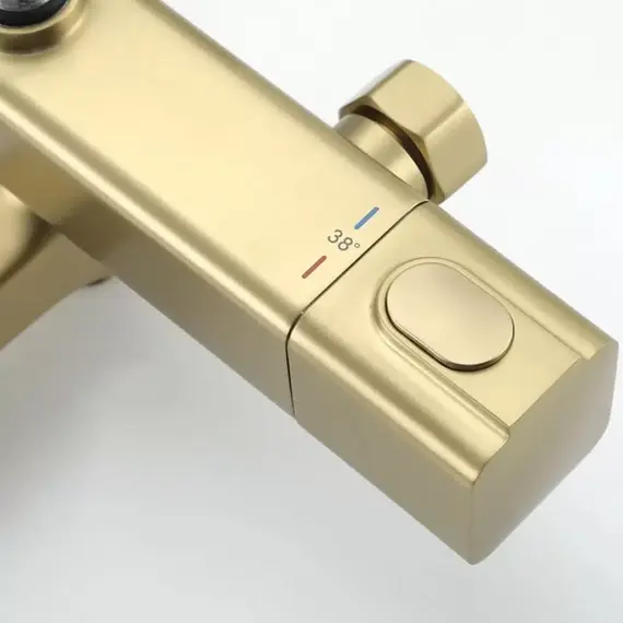 Душевая система с тропическим душем и термостатом Gappo G2491-3, Название цвета: Матовое золото, изображение 13 Душевая система с тропическим душем и термостатом Gappo G2491-3, Название цвета: Матовое золото, изображение 13