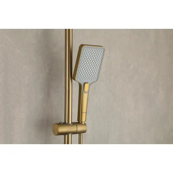 Душевая система с тропическим душем и термостатом Gappo G2491-3, Название цвета: Матовое золото, изображение 6 Душевая система с тропическим душем и термостатом Gappo G2491-3, Название цвета: Матовое золото, изображение 6