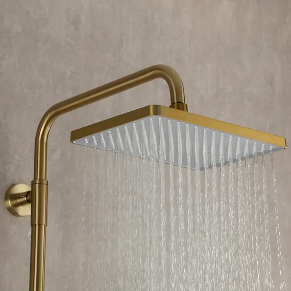 Душевая система с тропическим душем и термостатом Gappo G2491-3, Название цвета: Матовое золото, изображение 8 Душевая система с тропическим душем и термостатом Gappo G2491-3, Название цвета: Матовое золото, изображение 8