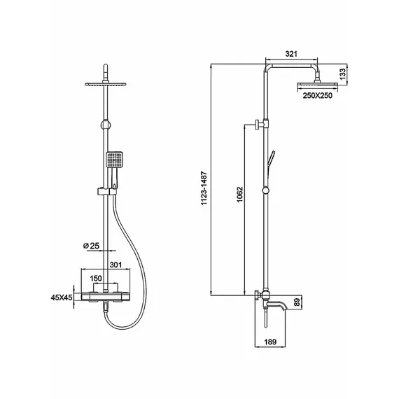 Душевая система с тропическим душем и термостатом Gappo G2491-3, Название цвета: Матовое золото, изображение 15 Душевая система с тропическим душем и термостатом Gappo G2491-3, Название цвета: Матовое золото, изображение 15