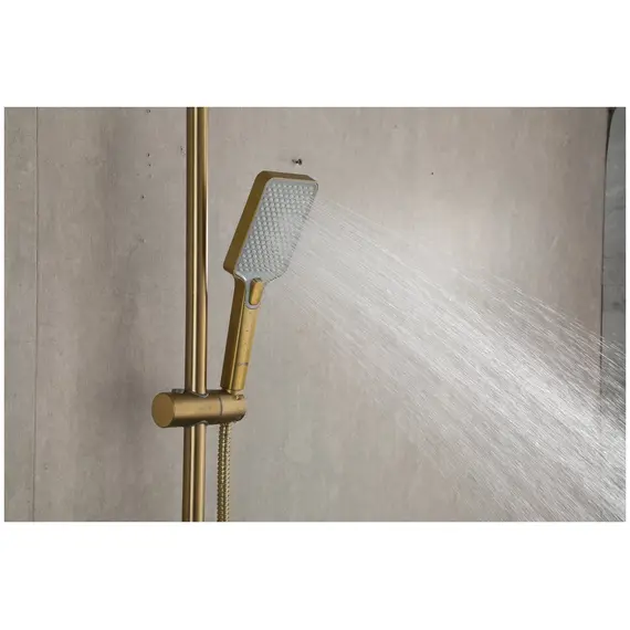 Душевая система с тропическим душем и термостатом Gappo G2491-3, Название цвета: Матовое золото, изображение 7 Душевая система с тропическим душем и термостатом Gappo G2491-3, Название цвета: Матовое золото, изображение 7