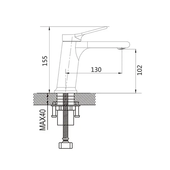 Смеситель для раковины умывальника в ванную Shevanik S8301T, изображение 2