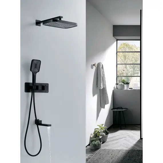 Душевая система с термостатом встраиваемый комплект Rose R1095H