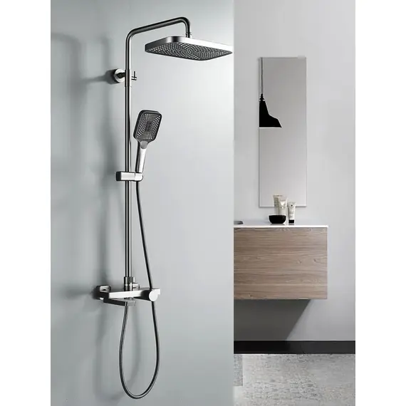 Душевая система с тропическим душем и термостатом Rose R1896T