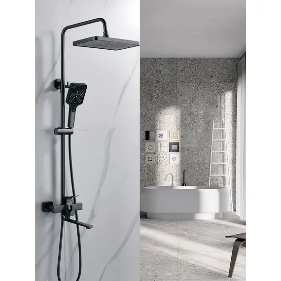 Душевая система с тропическим душем и смесителем Shevanik S6136T