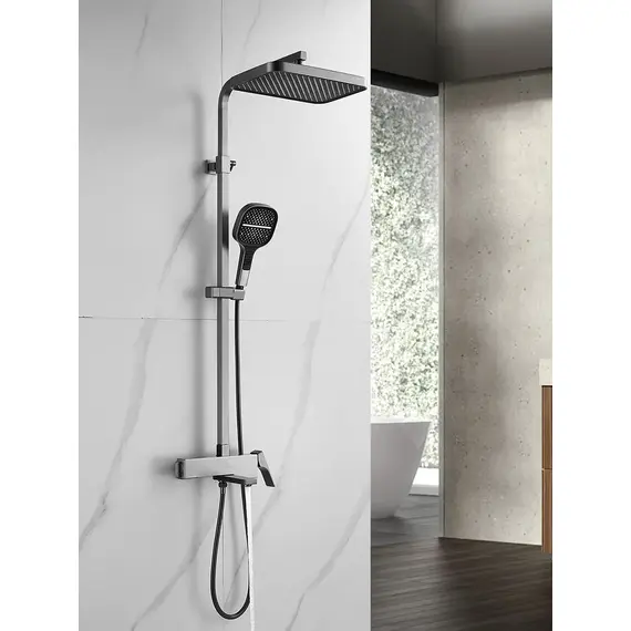 Душевая система с тропическим душем и смесителем Rose R1056T