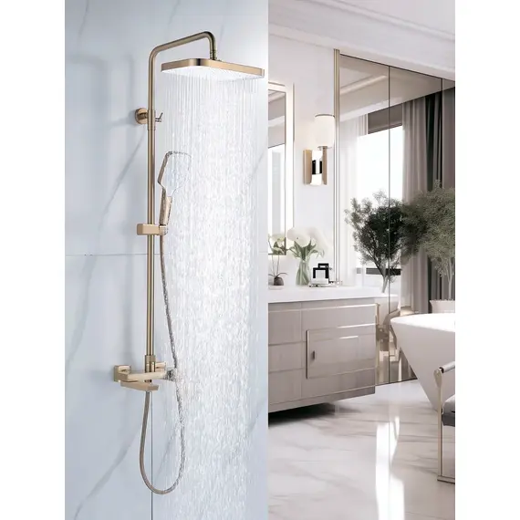 Душевая система с тропическим душем и смесителем Rose R1836G