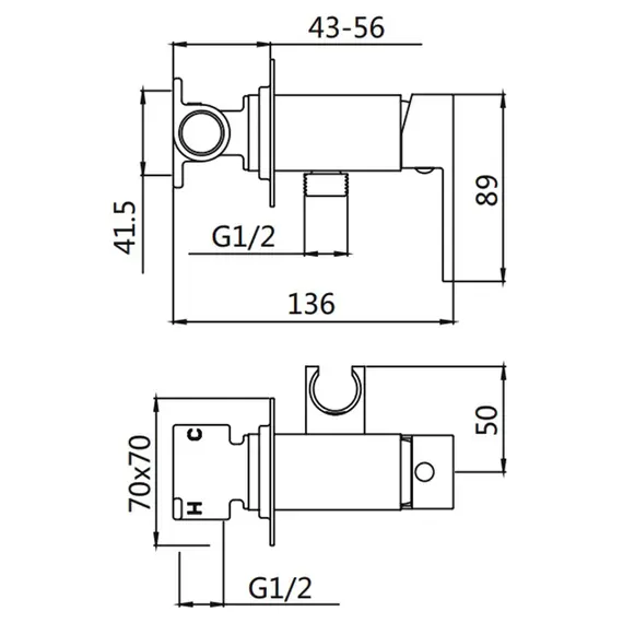 Встроенный гигиенический душ со смесителем для биде Shevanik S127H, изображение 15