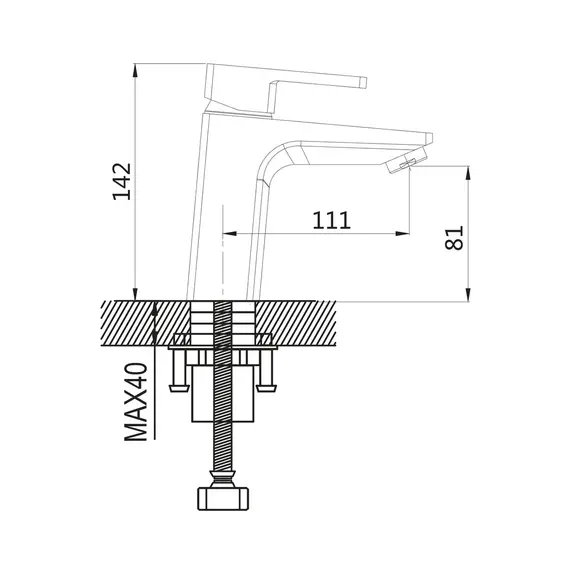 Смеситель для раковины умывальника в ванную Shevanik S8201, изображение 2