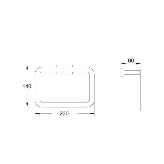 Кольцевой полотенцедержатель Shevanik SG5606, изображение 2
