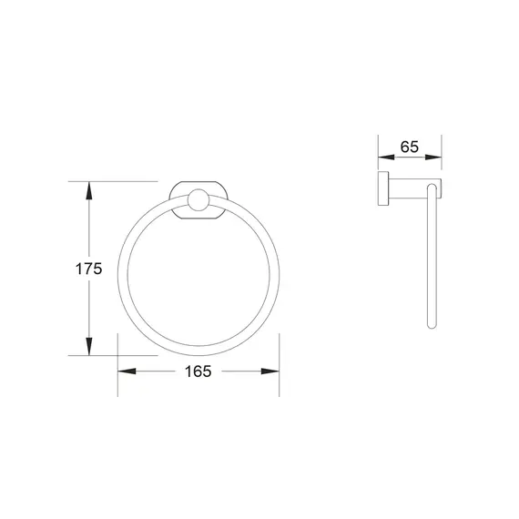 Кольцевой полотенцедержатель Shevanik SG5106, изображение 2