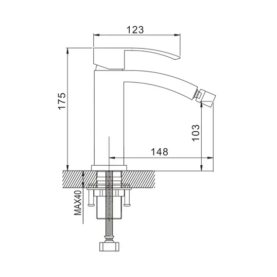 Смеситель для биде на унитаз Rose R1507F, изображение 3