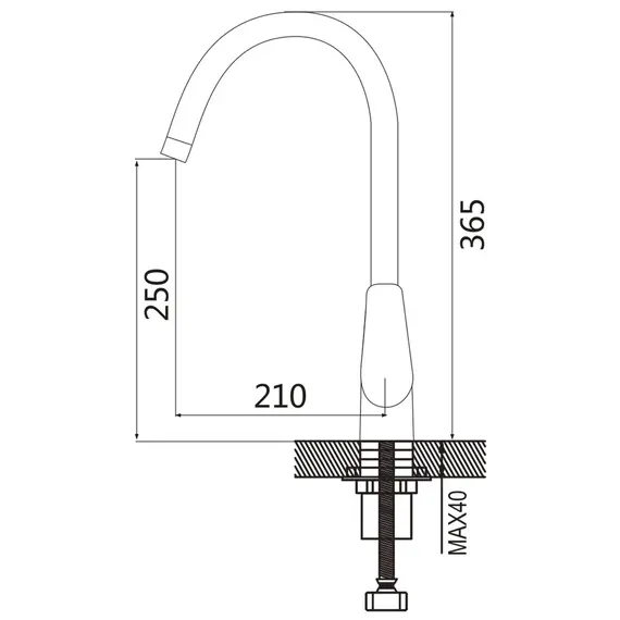 Смеситель для кухни с гибким изливом шлангом Shevanik S443-9, изображение 12