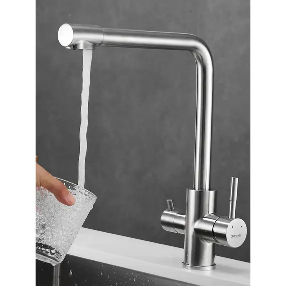 Высокий смеситель для кухни с фильтром для воды Shevanik S868B, изображение 12