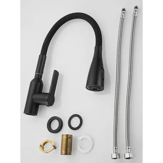 Смеситель для кухни с гибким изливом и душем Shevanik S843H-3, изображение 13