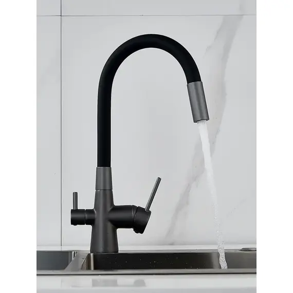 Смеситель для кухни с гибким изливом и фильтром Shevanik S668Y, изображение 13